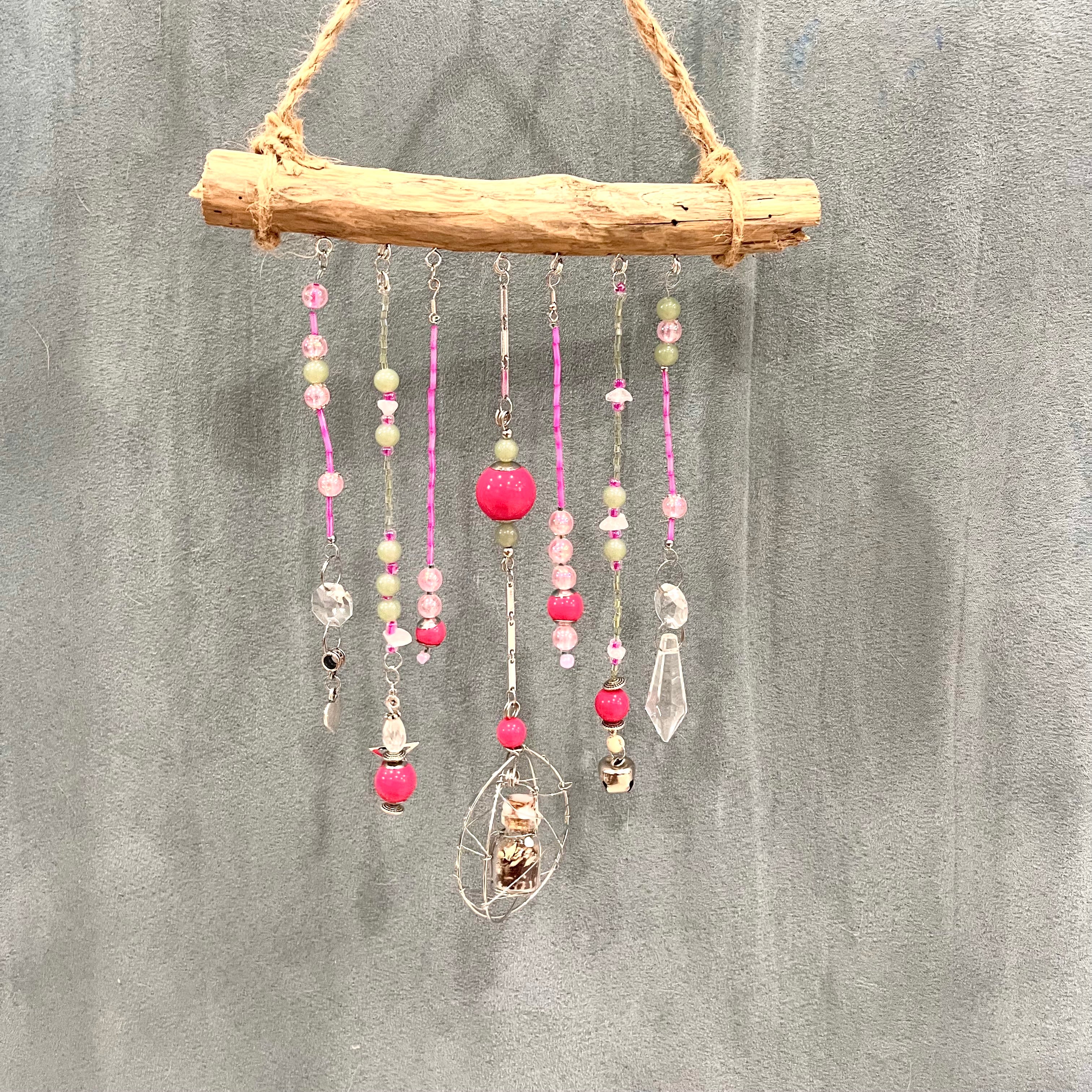 Rose Quartz Pink/Green Mini Sun Catcher