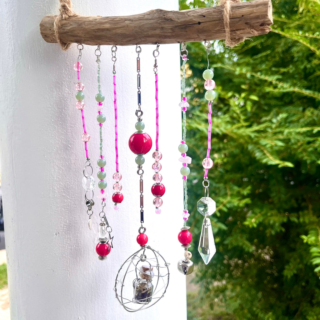 Rose Quartz Pink/Green Mini Sun Catcher