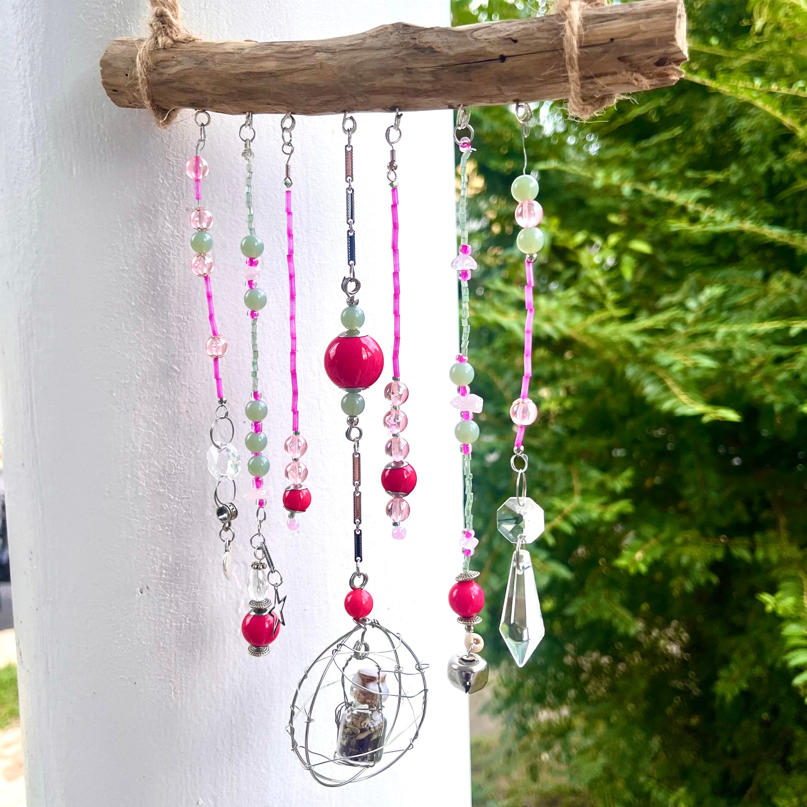 Rose Quartz Pink/Green Mini Sun Catcher