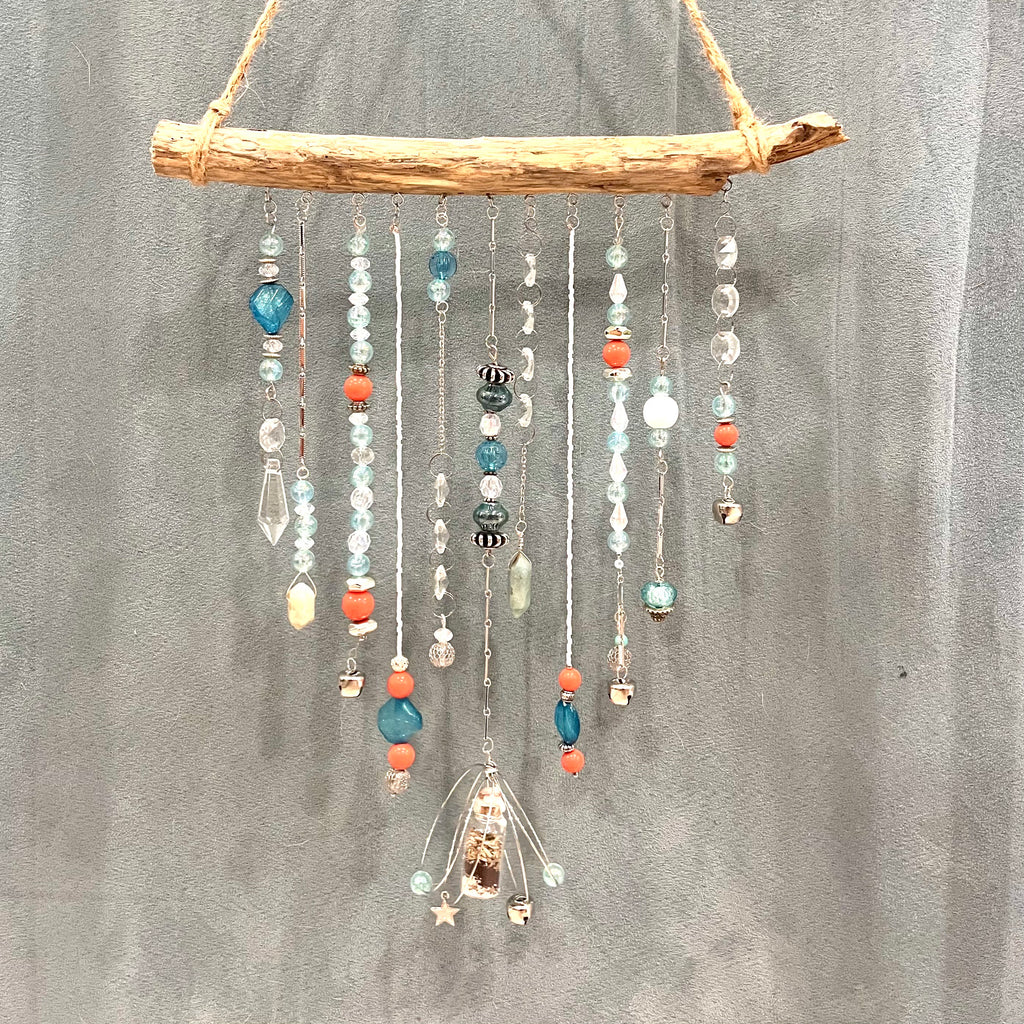 Tourmaline Blue/Coral Sun Catcher