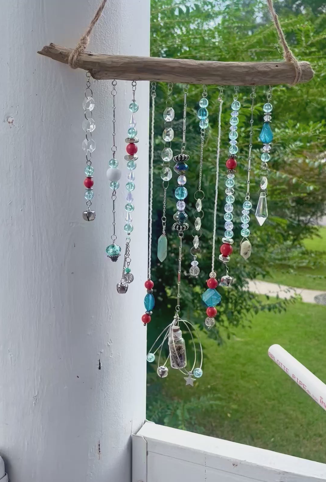 Tourmaline Blue/Coral Sun Catcher